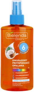 Bielenda Bikini Coconut spray ulei bifazic pentru accelerarea bronzării SPF 6