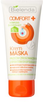 Bielenda Comfort+ máscara cremosa com efeito peeling para os pés calejados