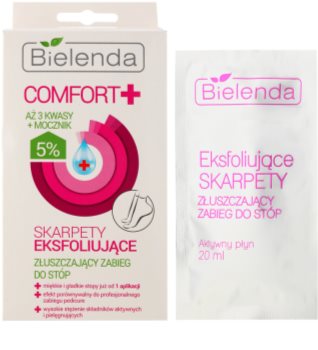 Bielenda Comfort+ meias esfoliante para suavizar e hidratar a pele dos pés