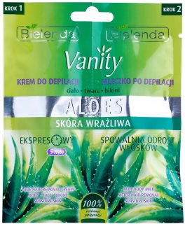 Bielenda Vanity Aloe Depilationscreme + beruhigende Lotion für empfindliche Oberhaut