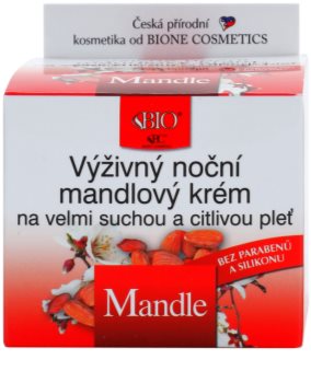 Bione Cosmetics Almonds výživný nočný krém pre veľmi suchú a citlivú pleť