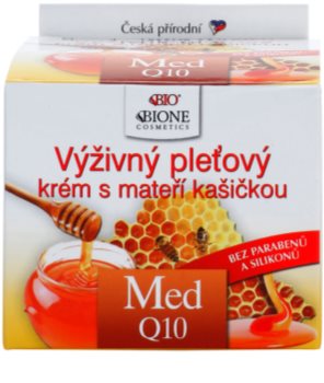 Bione Cosmetics Honey + Q10 crema hranitoare cu laptisor de matca