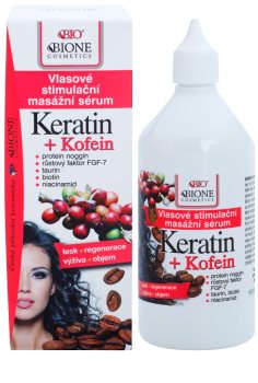 Bione Cosmetics Keratin Kofein sérum pro růst vlasů a posílení od kořínků