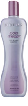 Biosilk Color Therapy Shampoo neutraliseert gele Tinten