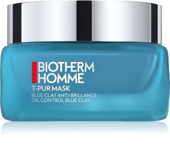 Biotherm Homme T - Pur Blue Face Clay maska za čišćenje za hidrataciju lica i smanjenje bora