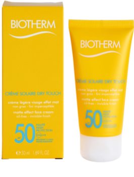 Biotherm Crème Solaire Dry Touch Matte Sunscreen On Your Face SPF 50