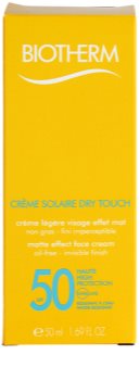 Biotherm Crème Solaire Dry Touch Matte Sunscreen On Your Face SPF 50