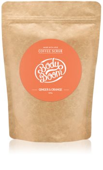 BodyBoom Ginger & Orange kávé test peeling