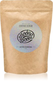 BodyBoom Active Charcoal kávé test peeling