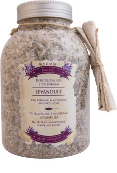 Bohemia Gifts & Cosmetics Bohemia Natur upokojujúca kúpeľová soľ s bylinkami s levanduľou