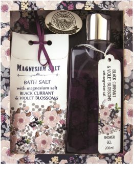 Bohemia Gifts & Cosmetics Magnesium Salt Black Currant & Violet Blossoms kozmetická sada I.