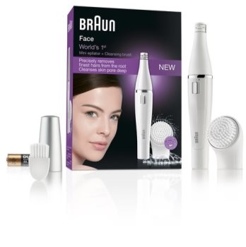 Braun Face 810 depilator z szczoteczką do czyszczenia do twarzy