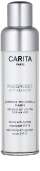 Carita Progressif Lift Fermeté creme de mãos rejuvenescedor contra manchas de pigmentação SPF 15