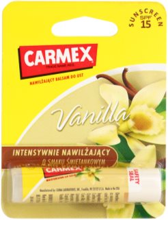 Carmex Vanilla bálsamo hidratante para labios en barra SPF 15