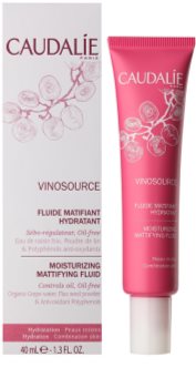 Caudalie Vinosource feuchtigkeitsspendendes, mattierendes Fluid für Mischhaut