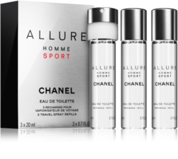 Chanel Allure Homme Sport eau de toilette ersatzfüllung für Herren 3 x 20 ml