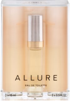 Chanel Allure eau de toilette para mujer 45 ml (1x recargable + 2x recarga)