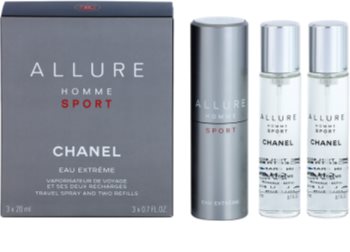 Chanel Allure Homme Sport Eau Extreme eau de toilette pentru barbati 3 x 20 ml (1x reincarcabil + 2x rezerva)
