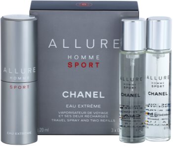 Chanel Allure Homme Sport Eau Extreme eau de toilette pentru barbati 3 x 20 ml (1x reincarcabil + 2x rezerva)