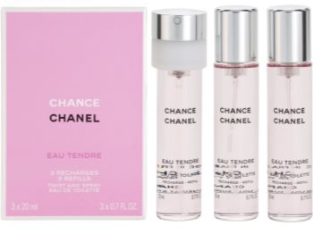 Chanel Chance Eau Tendre toaletná voda pre ženy 3x20 ml (3 x náplň)