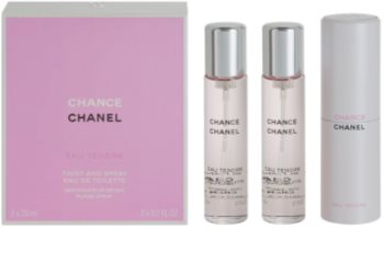 Chanel Chance Eau Tendre eau de toilette pentru femei 3 x 20 ml (1x reincarcabil + 2x rezerva)