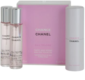 Chanel Chance Eau Tendre eau de toilette pentru femei 3 x 20 ml (1x reincarcabil + 2x rezerva)