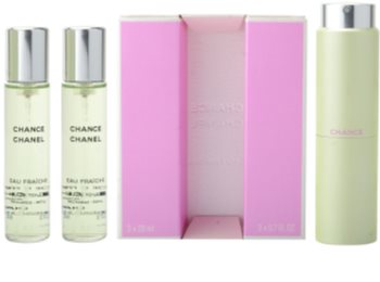 Chanel Chance Eau Fraîche toaletní voda pro ženy 3x20 ml (1x plnitelná + 2x náplň)