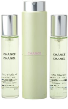 Chanel Chance Eau Fraîche toaletní voda pro ženy 3x20 ml (1x plnitelná + 2x náplň)