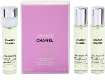 Chanel Chance Eau Fraîche toaletní voda pro ženy 3x20 ml (3 x náplň)