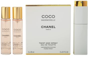 Chanel Coco Mademoiselle toaletní voda pro ženy 3x20 ml (1x plnitelná + 2x náplň)