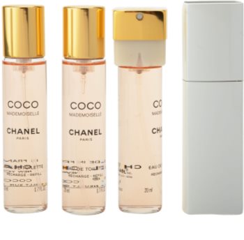 Chanel Coco Mademoiselle toaletní voda pro ženy 3x20 ml (1x plnitelná + 2x náplň)