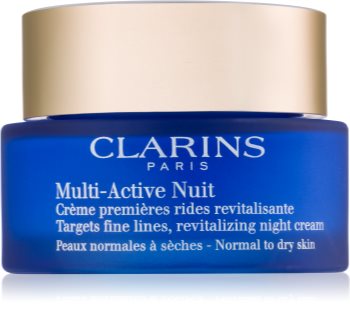 Clarins Multi-Active creme revitalizante de noite para suavizar as linhas finas de expressão para pele normal e seca