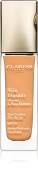 Clarins Face Make-Up Skin Illusion posvetlitveni tekoči puder za naraven videz SPF 10