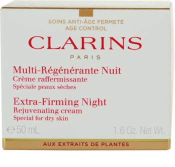 Clarins Extra-Firming crema de noche reafirmante y antiarrugas para pieles secas