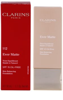 Clarins Face Make-Up Ever Matte матуючий тональний крем для звуження пор SPF 15
