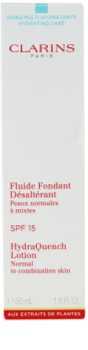 Clarins HydraQuench hydratačná starostlivosť pre normálnu a zmiešanú pleť SPF 15
