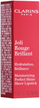 Clarins Lip Make-Up Joli Rouge Brillant hydratačný rúž s vysokým leskom