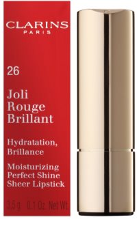 Clarins Lip Make-Up Joli Rouge Brillant hydratisierender Lippenstift mit hohem Glanz