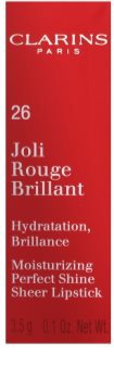 Clarins Lip Make-Up Joli Rouge Brillant hydratisierender Lippenstift mit hohem Glanz