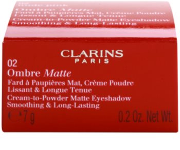 Clarins Eye Make-Up Ombre Matte стійкі тіні для повік з матуючим ефектом