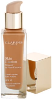 Clarins Face Make-Up Skin Illusion posvetlitveni tekoči puder za naraven videz SPF 10