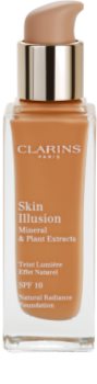 Clarins Face Make-Up Skin Illusion posvetlitveni tekoči puder za naraven videz SPF 10