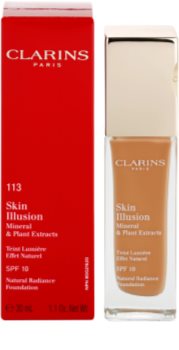 Clarins Face Make-Up Skin Illusion posvetlitveni tekoči puder za naraven videz SPF 10