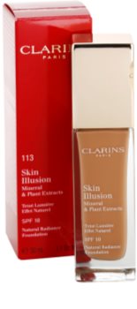 Clarins Face Make-Up Skin Illusion posvetlitveni tekoči puder za naraven videz SPF 10