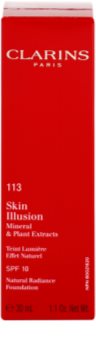 Clarins Face Make-Up Skin Illusion posvetlitveni tekoči puder za naraven videz SPF 10