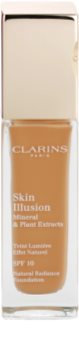 Clarins Face Make-Up Skin Illusion rozjasňujúci make-up pre prirodzený vzhľad SPF 10