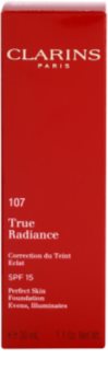 Clarins Face Make-Up True Radiance aufhellendes und feuchtigkeitsspendendes Make up für einen perfekten Look LSF 15