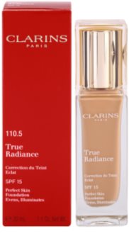 Clarins Face Make-Up True Radiance освітлюючий та зволожуючий тональний крем SPF 15