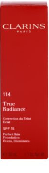 Clarins Face Make-Up True Radiance machiaj de stralucire si hidratare pentru un look perfect SPF 15
