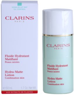 Clarins Truly Matte beruhigendes und hydratisierendes Fluid gegen ein glänzendes Gesicht und erweiterte Poren